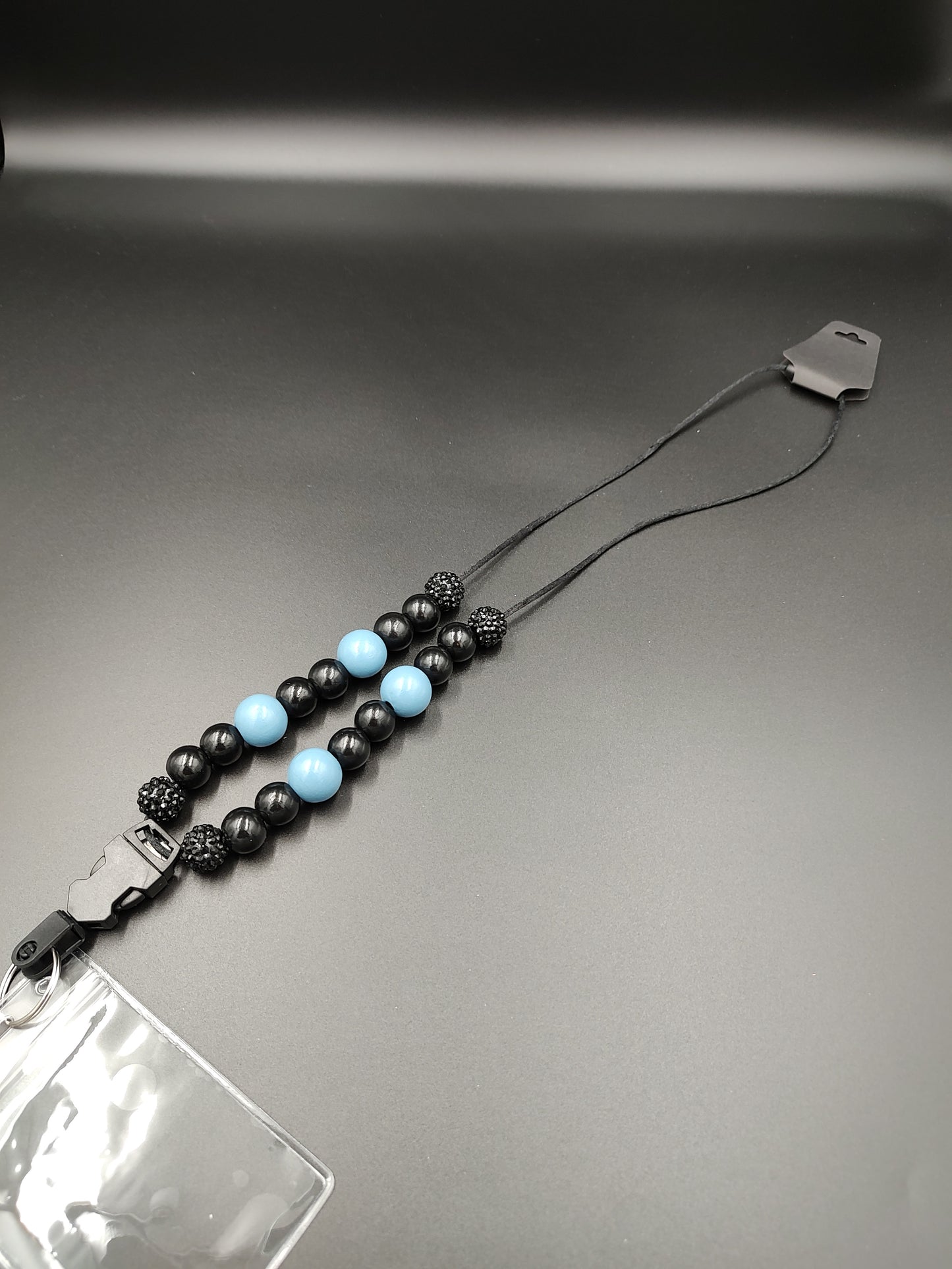 Handmade Black and Turquoise Lanyard - Product Code 1013