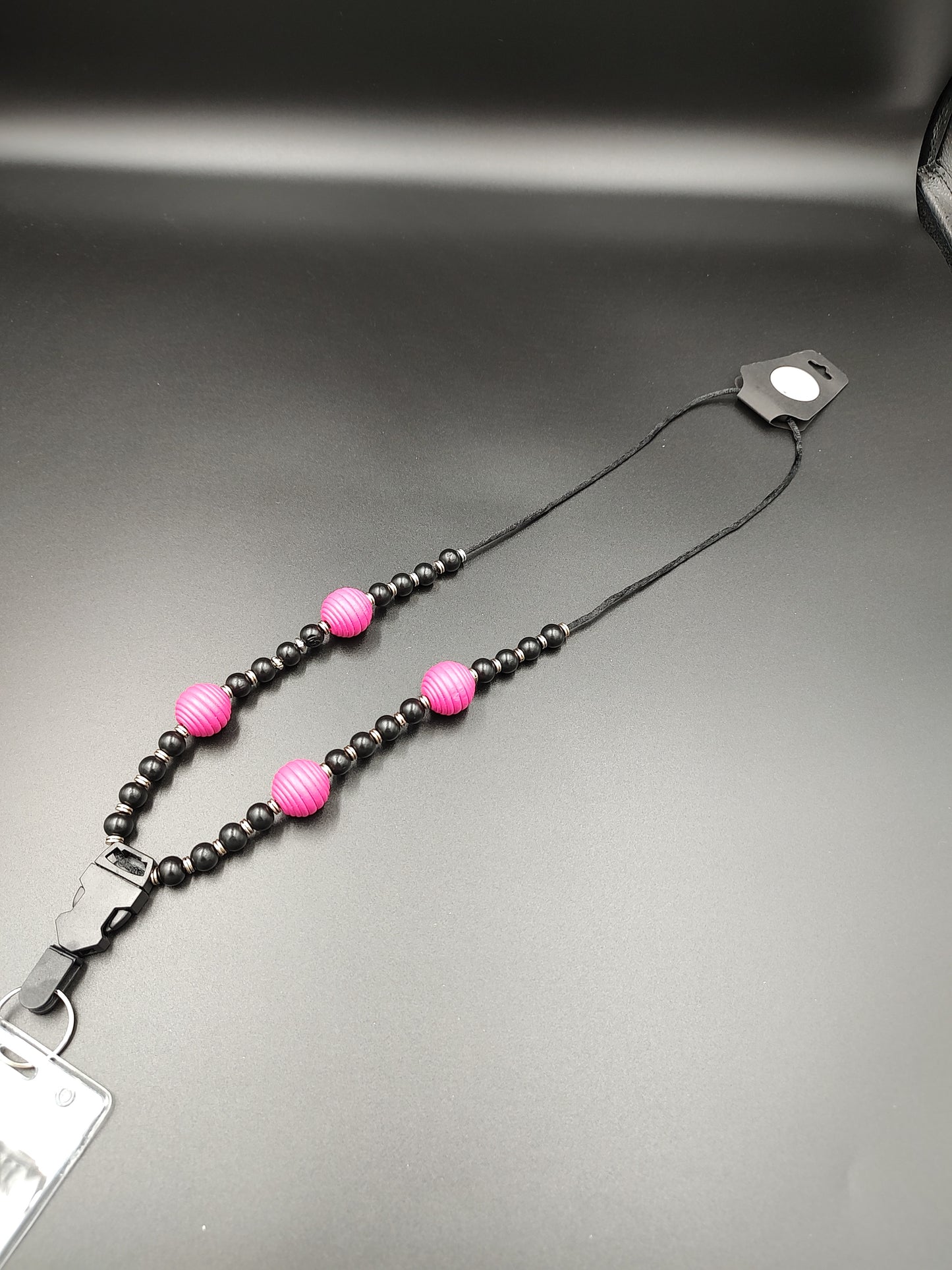 Handmade Black and Pink Lanyard - Product Code 1012